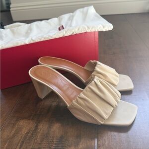 STAUD Francine Beige Women's Heeled Mules
